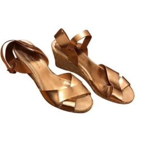 Paloma Barceló pink metallic espadrilles